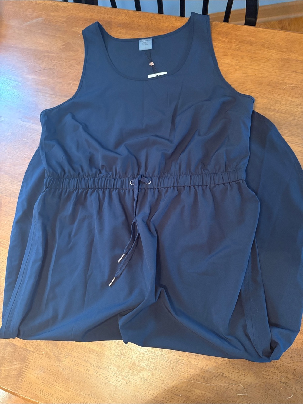 Calia Navy Drawstring Waist Tank Top
